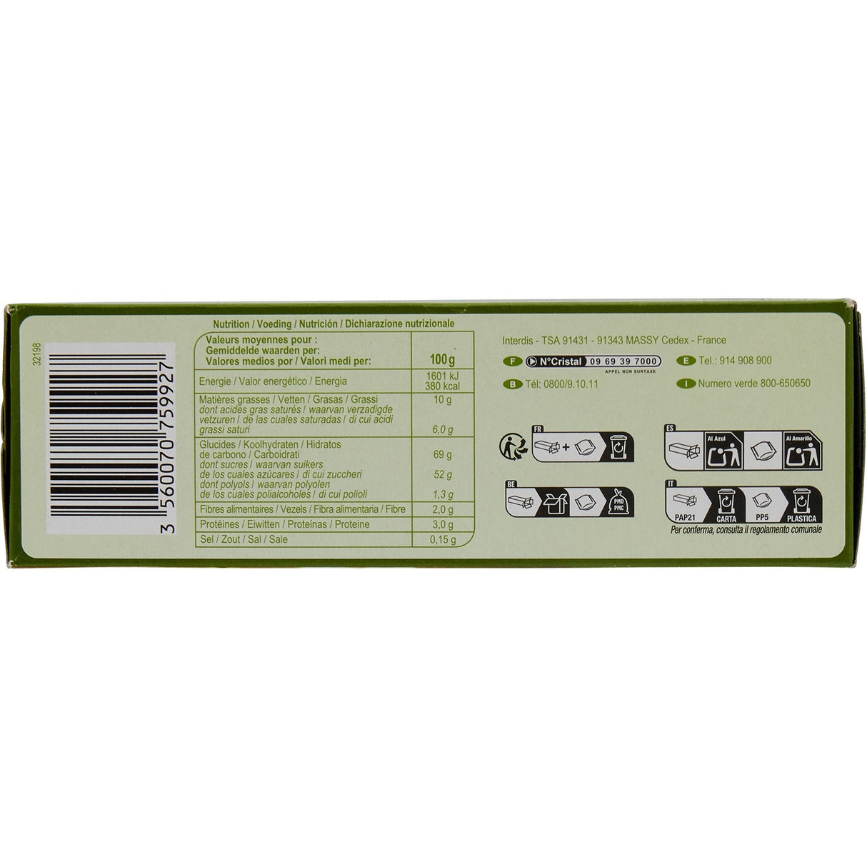 CHOCOLATE PEAR BISCUITS 150G (#116497)