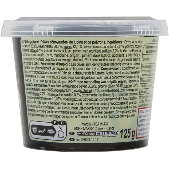 SNACK OLIVE LUPIN PEPPER 125G (#116487)