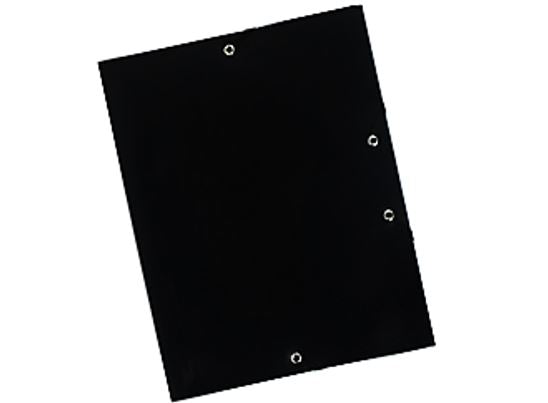 Chemise Plastique Noire 3 Rabats, 24X32Cm