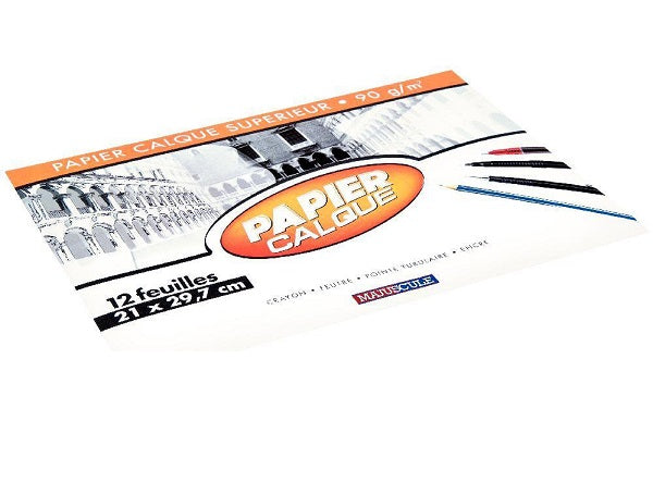 Pochette 12 Feuilles De Papier Calque 90G A4