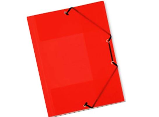Chemise Plastique Rouge 3 Rabats, 24X32Cm