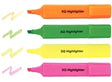 Pochette De 4 Surligneurs Larges Assortis