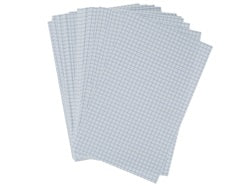 100 Fiches Bristol Non Perforees Quadrillees Blanches