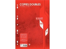 50 Copies Doubles Perforees Grands Carreaux, A4