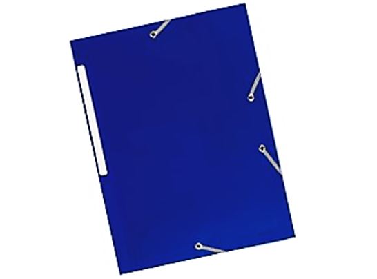 Chemise Plastique Bleue 3 Rabats, 24X32Cm