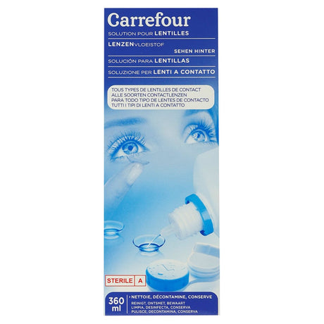 Solution nettoyante lentilles