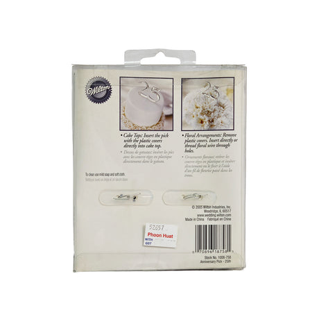 SILVER 25TH ANNIVERSARY CAKE PICK 1008-758 (#52657)