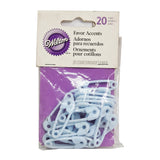 BLUE MINI SAFETY PIN FAVOR ACCENTS 20 PIECES (#53038)