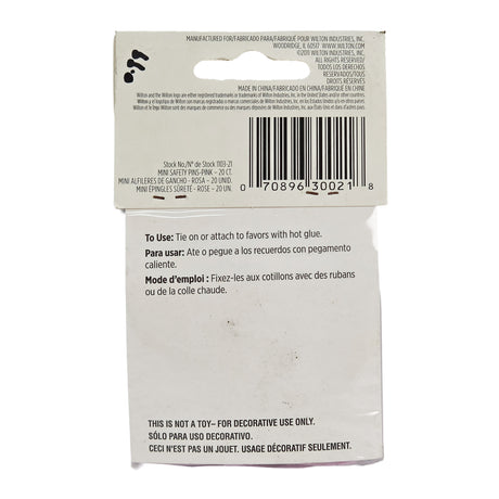 PINK SMALL SAFETY PINS 1.5" 20PCS 1103-21 (#53039)