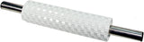 10 inch basketweave rolling pin w handle (#53790)