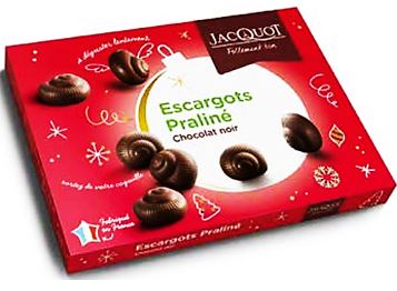 Escargots praline, chocolat noir