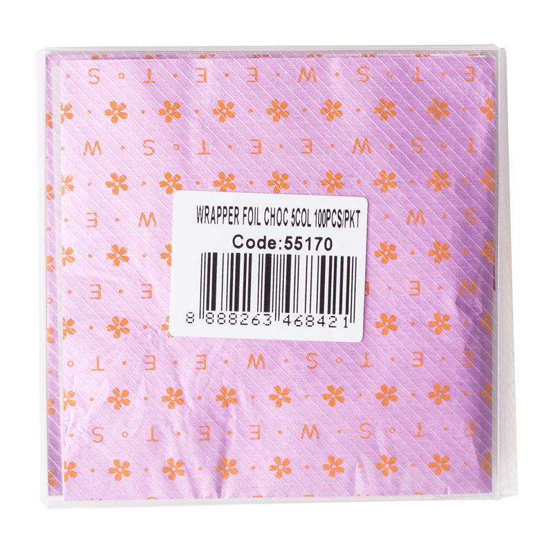 flower chocolate foil wrapper random colour 9x9cm 100sht (#55170) – Le ...