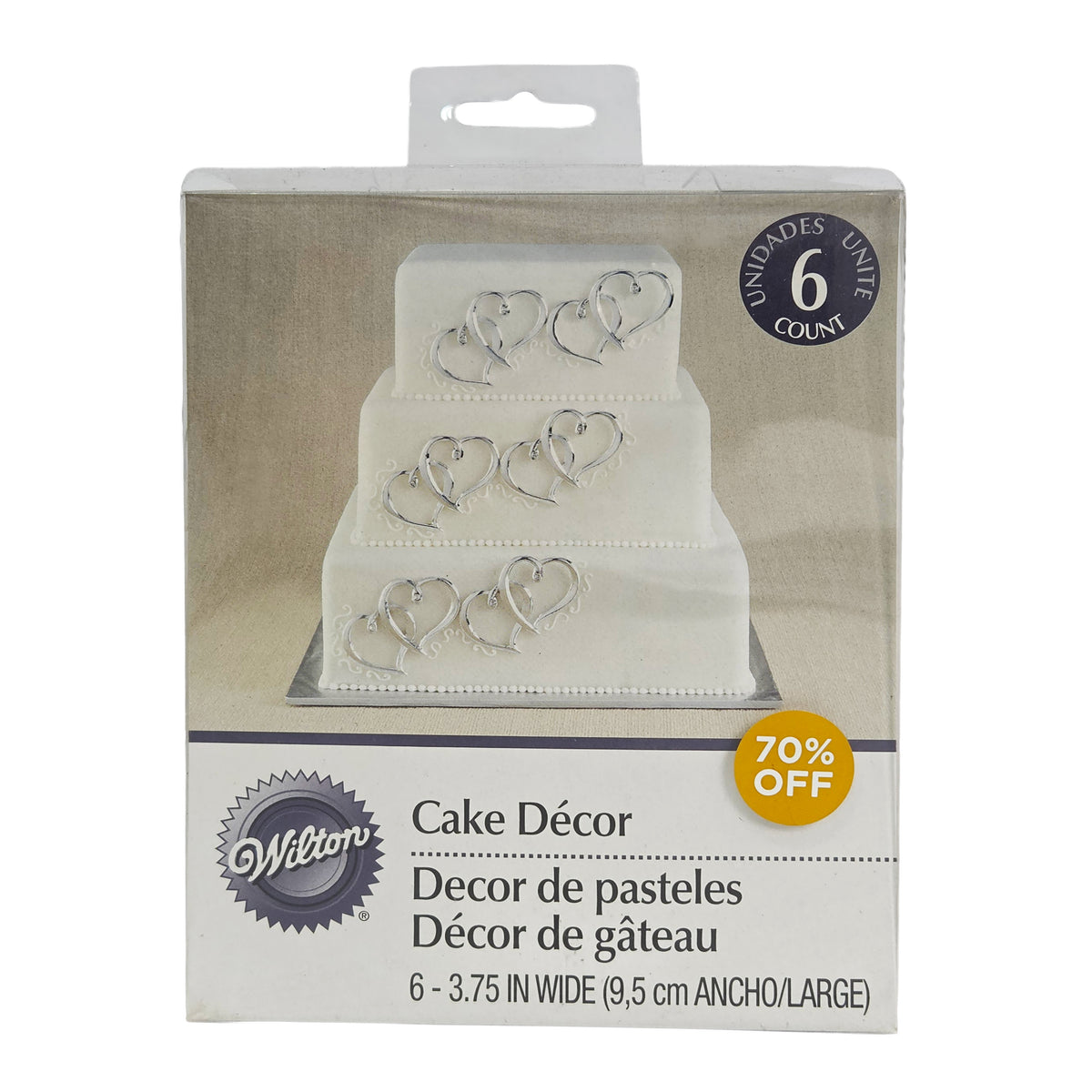 HEART DÉCOR CAKE PICKS 6PCS 120-1024 (#56086)