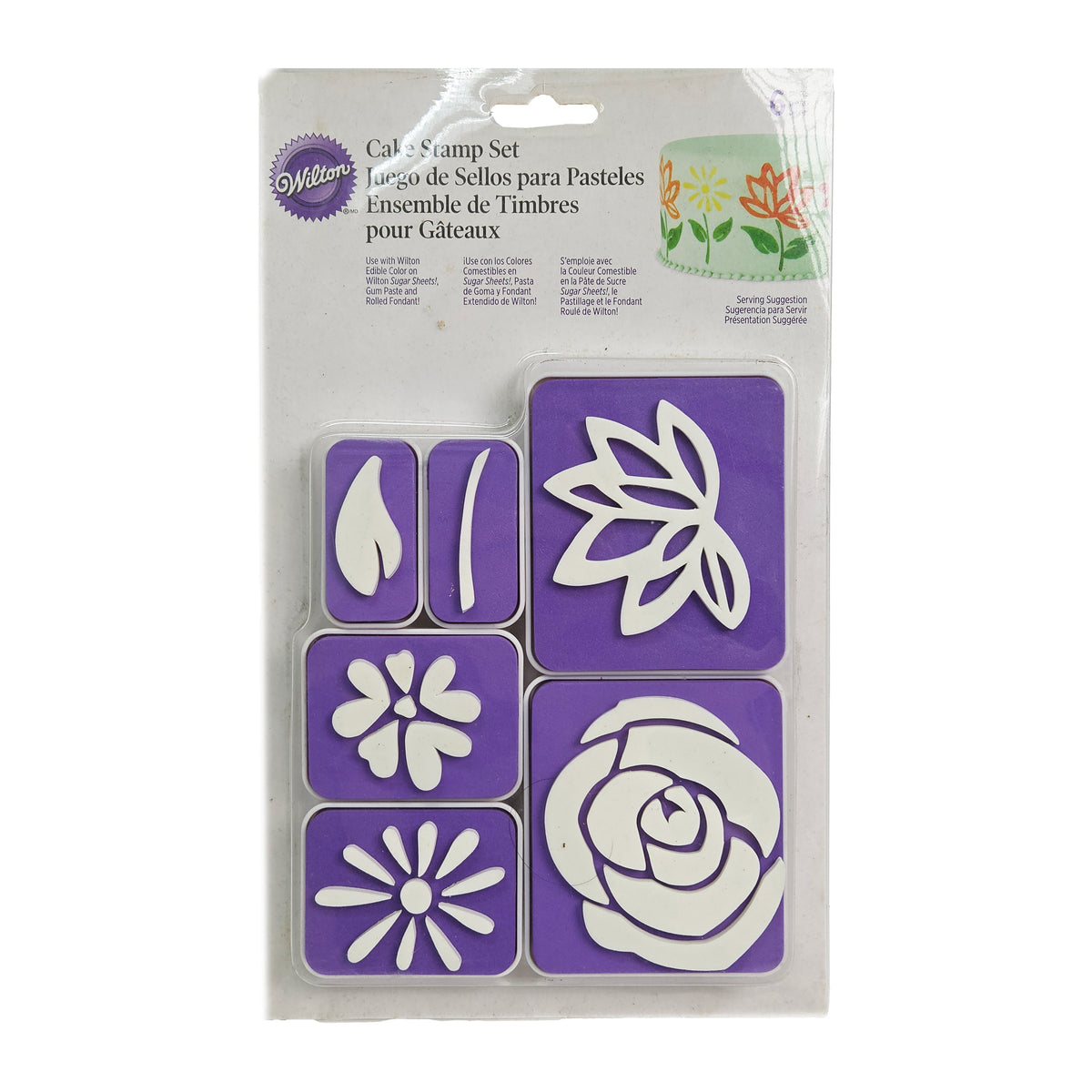LEAF AND FLOWER CAKE STAMP SET 6 PIECES (#56497)