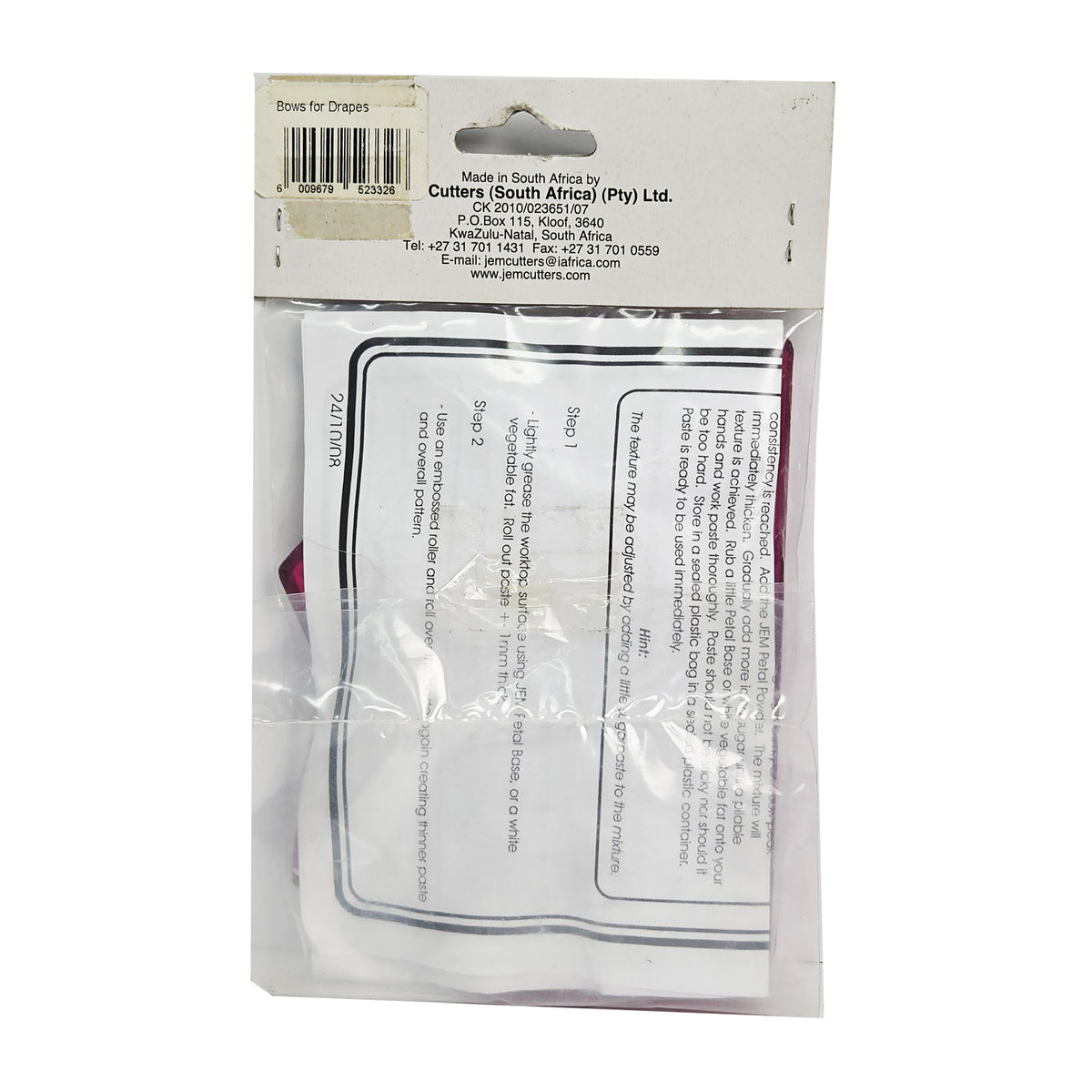BOWS FOR DRAPES CUTTER SET 3 PIECES (#58298)