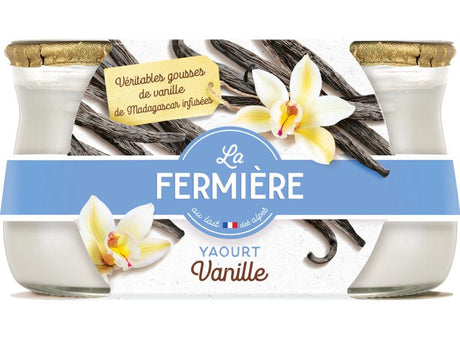 La Fermiere Le Yaourt Vanille Pots Gres
