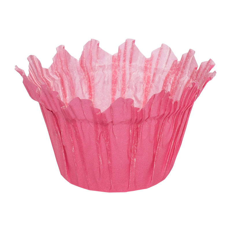 greaseproof baking case flower 50x40mm red (#59169)