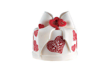 black decor hearts 40x8cm (#60147)