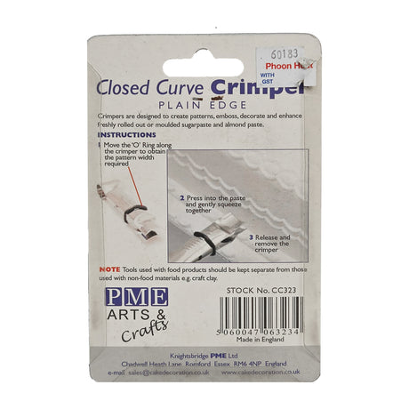 CLOSED CURVE CRIMPER PLAIN EDGE 1/2 IN AND 3/4 IN (#60183)