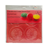 CHRISTMAS CUPCAKE AND COOKIE TEXTURE TOPS SET 3 PIECES (#60381)