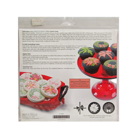 CHRISTMAS CUPCAKE AND COOKIE TEXTURE TOPS SET 3 PIECES (#60381)