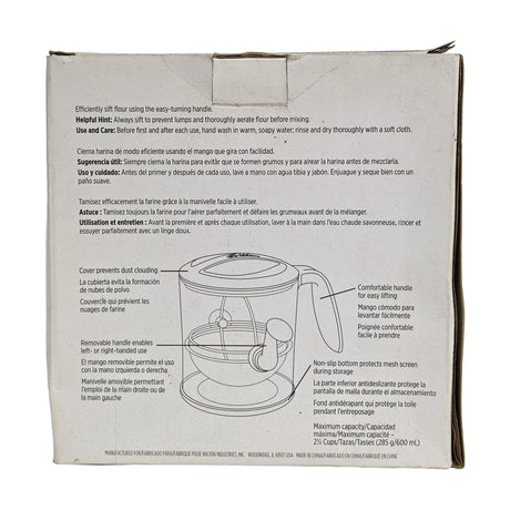 SIFTER FLOUR PLASTIC 2.5CUP 2103-1090 (#62242)
