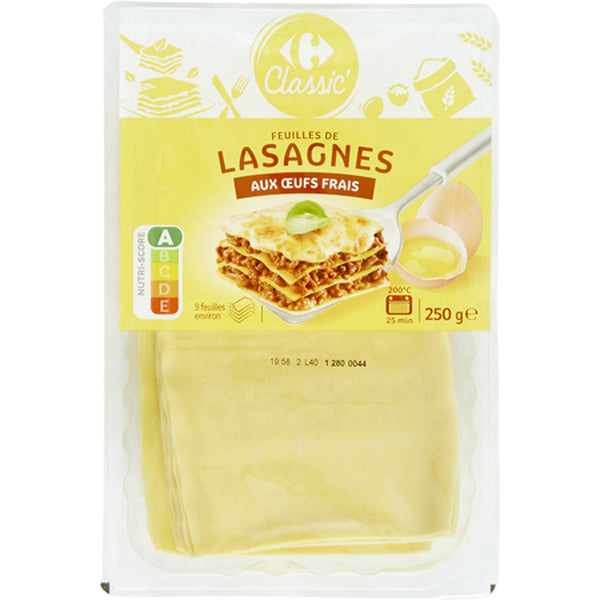 Feuilles De Lasagnes Fraiches