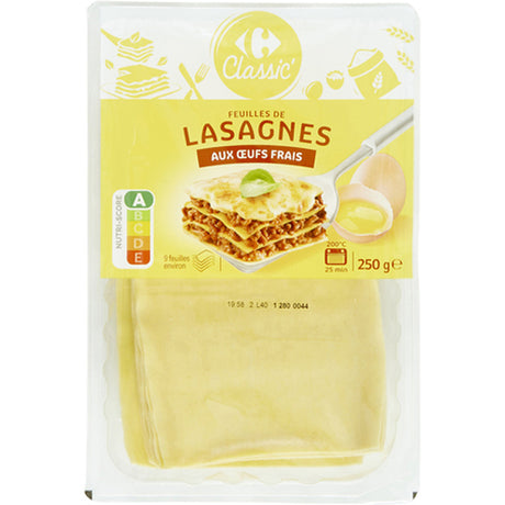 Feuilles De Lasagnes Fraiches