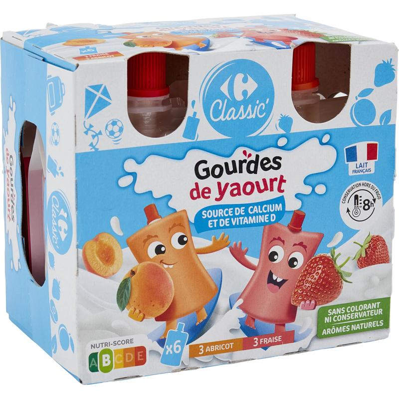 Gourdes De Yaourt Abricot Et Fraise