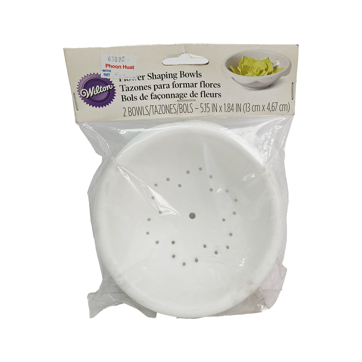LARGE FLOWER SHAPING BOWLS 5.15 X 1.84 IN, 2 PIECES (#63892)