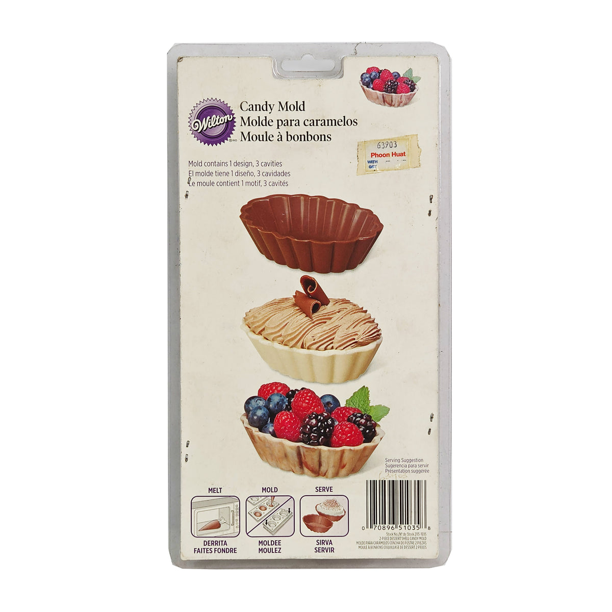 CANDY MOLD 3 CAVITIES (#63903)