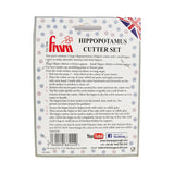 HIPPOPOTAMUS CUTTER SET 2 PIECES 60 X 65 MM AND 40 X 45 MM (#66619)