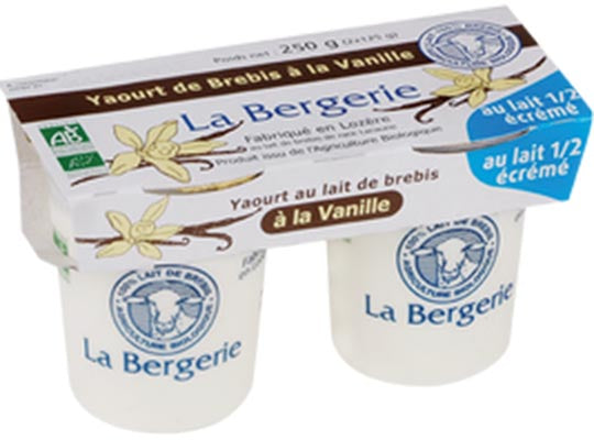 Yaourts Au Lait De Brebis Demi-Ecreme Bio Saveur Vanille