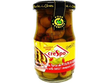 Olives Vertes Farcies A La Pate De Poivrons