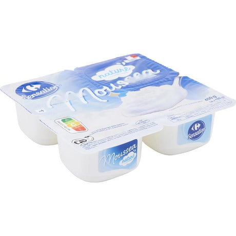 Mousse De Creme Fouettee Sur Fromage Frais Nature