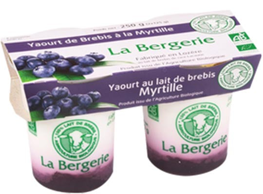 Yaourt Au Lait De Brebis Aux Myrtilles Bio