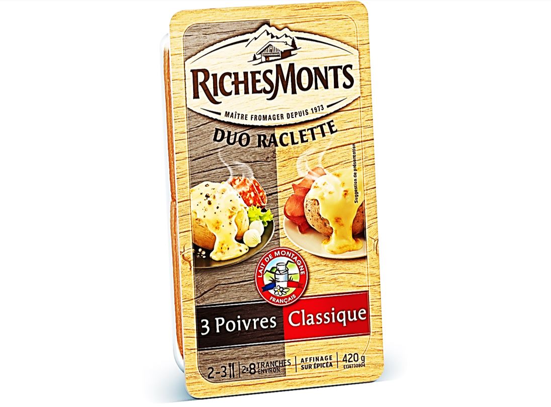 Fromage a raclette classique/3 poivres