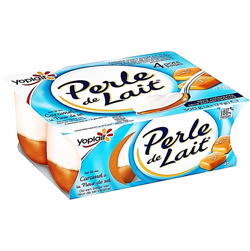 Perle De Lait Yaourtsur Lit De Caramel