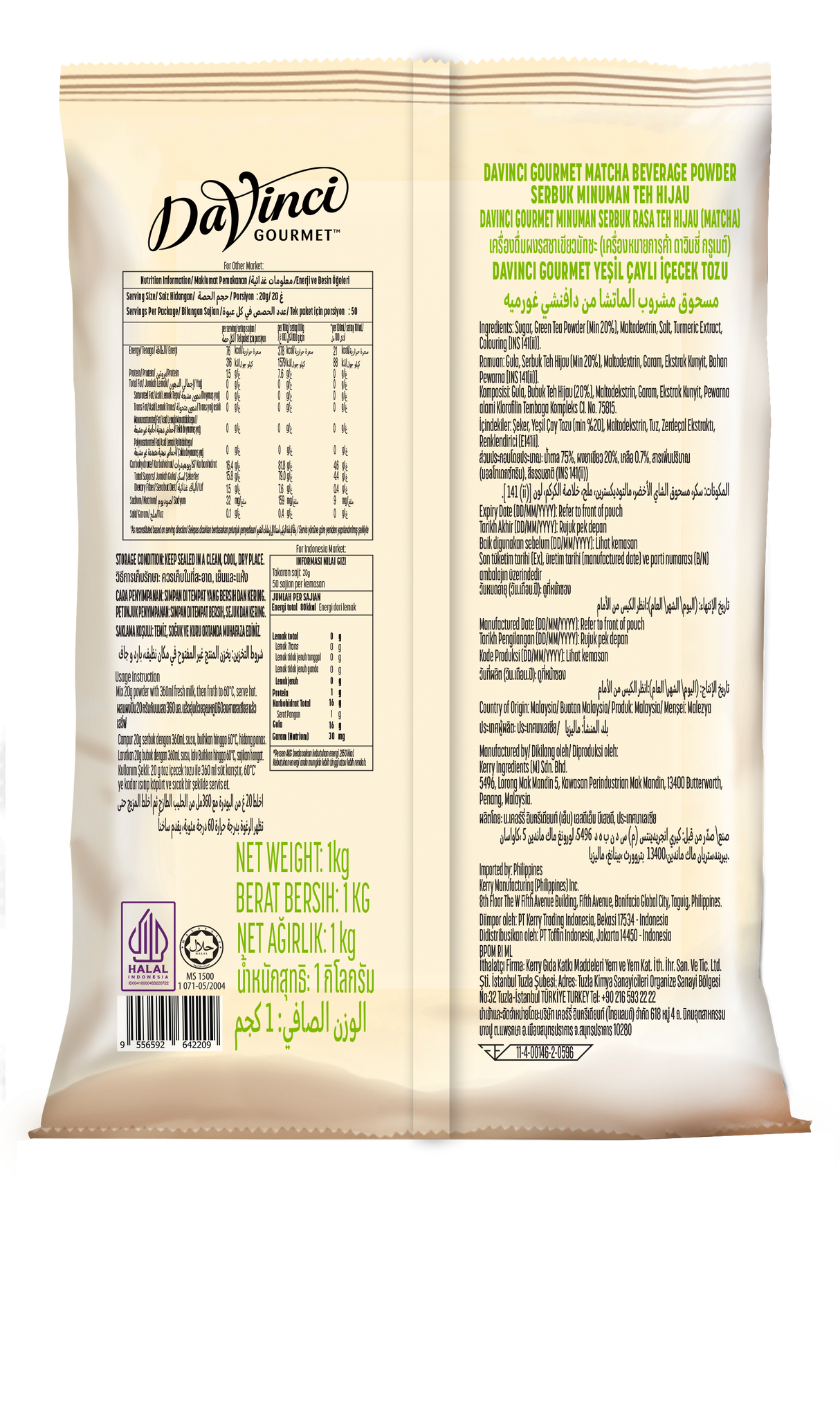 MATCHA POWDER 1KG (#100504)