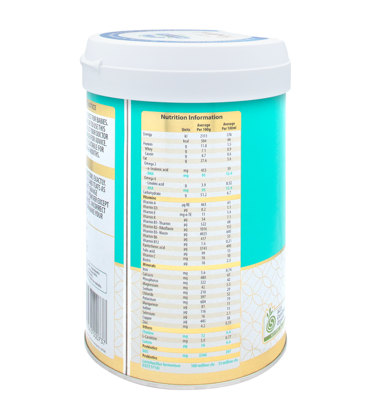 ORGANIC NEWBORN FORMULA STEP 1 900G (0-6 MONTHS) (#128814)