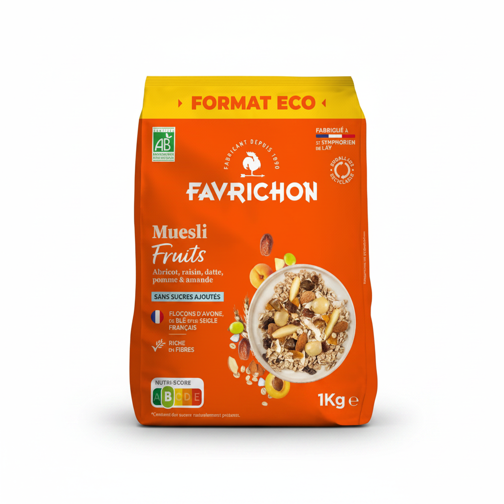 ORGANIC FRUITS NUTS MUESLI 1KG (#122165)