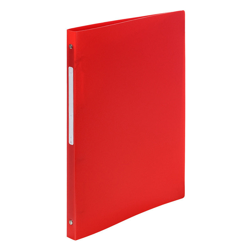 red 4 ring binder soft cover a4 (#126429)