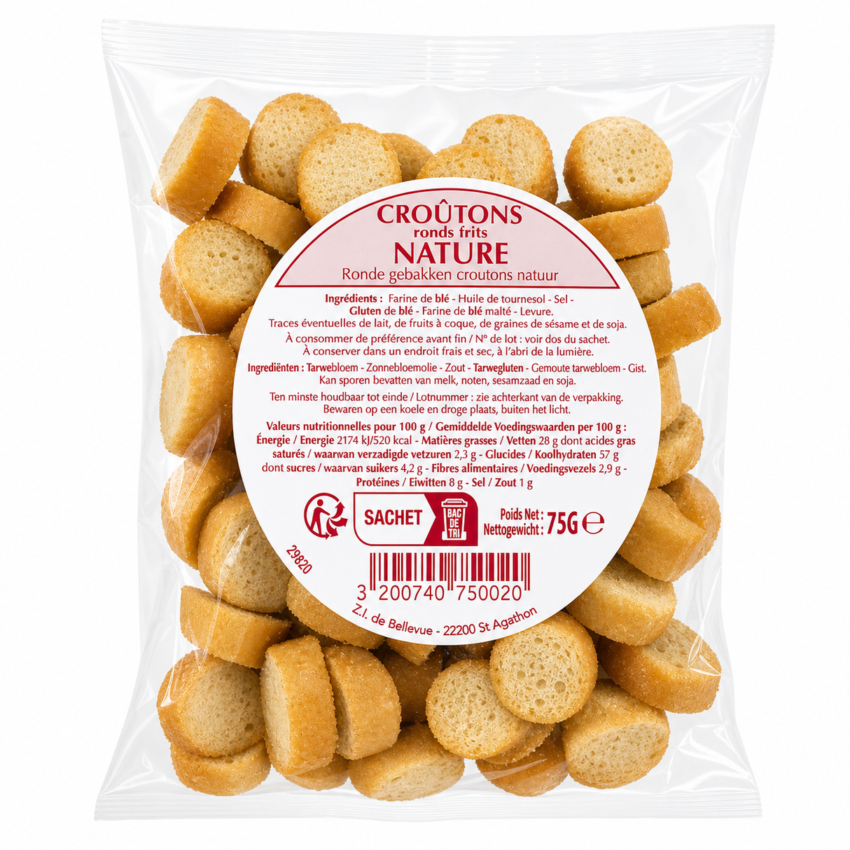 PLAIN CROUTONS 75G (#126520)