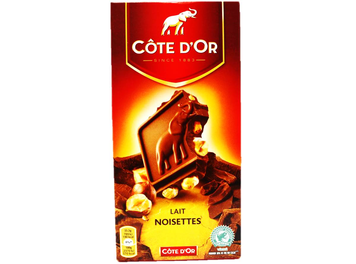 Côte d’Or Chocolat au lait et noisettes entières 180g