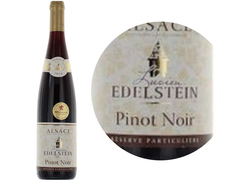 Lucien Edelstein Pinot Noir Red Wine Alsace Bouteille 75cl