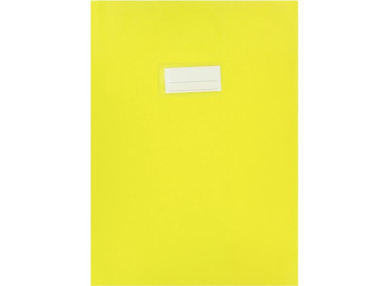  Protège cahier jaune avec étiquette 21x29.7cm 1pc