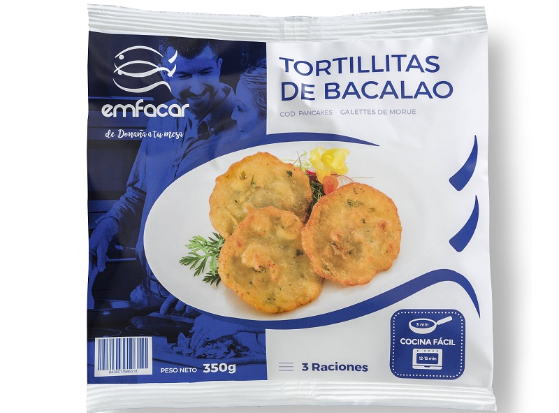 Emfacar Tortillitas de bacalao Galettes de morue 358g 12-15pcs