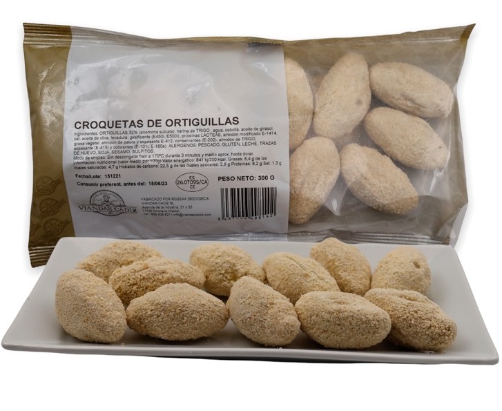 Viandas Ortiz Croquetas de ortiguillas artesanales Croquettes aux anémones de mer artisanales 300g