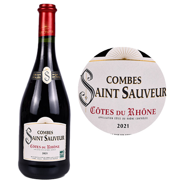 Les Combes de Saint-Sauveur Syrah C&ocirc;tes du Rh&ocirc;ne Red Wine 2022 Bouteille 75cl