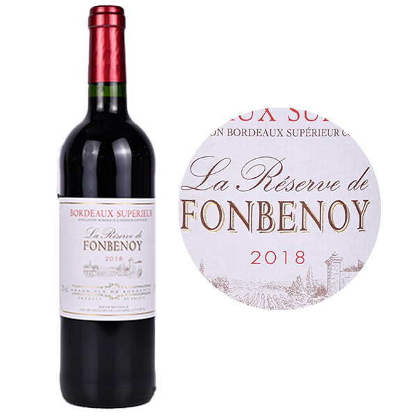 La R&eacute;serve de Fonbenoy Merlot Bordeaux Sup&eacute;rieur Red Wine 2018 75cl